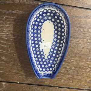Polish pottery spoon holder
